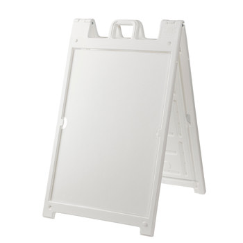 Brady Plastic White A-frame Sign Holder - 24 in Width x 36 in Height - 152695