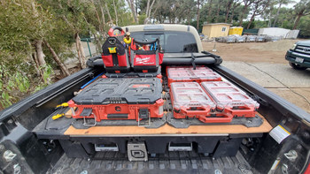 Milwaukee PACKOUT Red Low Profile Organizer - 19.76 in Length - 16.38 in Wide - 48-22-8431