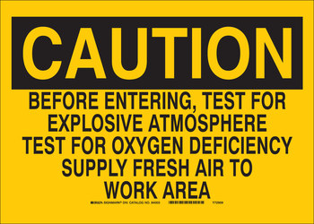 Picture of Brady B-401 Polystyrene Rectangle Yellow English Flammable Material Sign part number 22053 (Main product image)