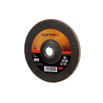 3M Cubitron II 967A Flap Disc 55642 - Ceramic Aluminum Oxide - 7 in - 60+ - Medium