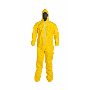 Picture of Dupont QC122S YL Yellow 2XL Tychem 2000 Chemical-Resistant Coveralls (Main product image)
