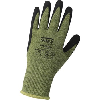 Global Glove Gripster CR509 Green/Black Small Cut-Resistant Glove - ANSI A4 Cut Resistance - Neoprene Palm & Fingertips Coating - CR509 SM