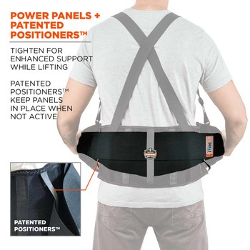 Ergodyne Proflex Back Support Belt 1100SF 11601 - Size X-Small - Black