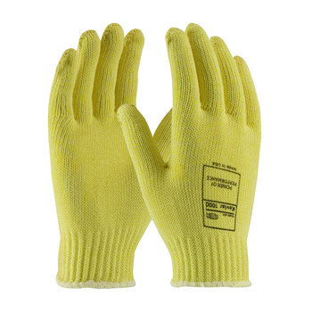 Picture of PIP Kut Gard 07-K300 Yellow Large Kevlar Cut-Resistant Gloves (Main product image)