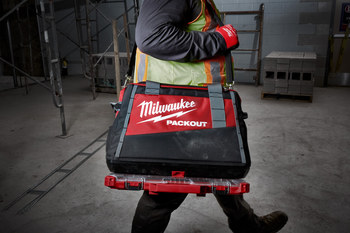 Milwaukee PACKOUT Red/Black Ballistic Material Tool Bag - 20.0 Length - 12.2 Wide - 48-22-8322