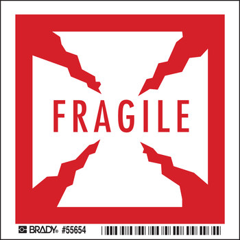Picture of Brady Red on White 55654 Marine Label (Main product image)