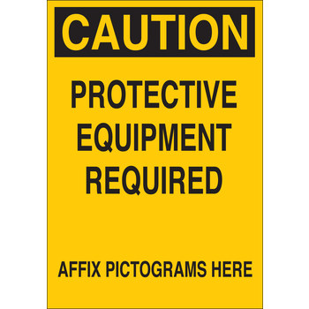 Picture of Brady B-120 Fiberglass Reinforced Polyester Rectangle Yellow English Confined Space Sign part number 65917 (Main product image)