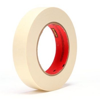 3M Scotch 214 High Performance Tan High Temperature Masking Tape - 1/2 in Width x 60 yd Length