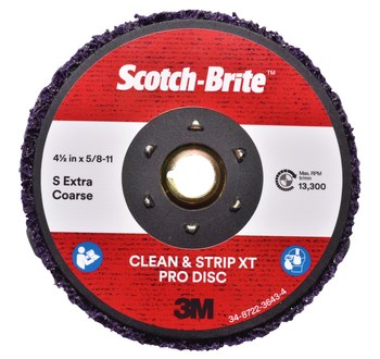 3M Scotch-Brite Clean & Strip XT Pro Disc - Silicon Carbide - 4 1/2 in Diameter - TN Quick Change