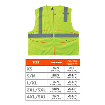 Ergodyne Glowear High-Visibility Vest 8210Z 21055 - Size Large/XL - High-Visibility Lime