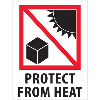 Picture of Tape Logic Red/White/Black Semi-Gloss Coated Paper 11163 International Safe-Handling Labels (Main product image)