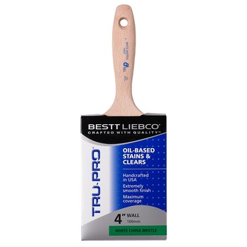 Bestt Liebco Tru-Pro White Skipper Brush, Flat, China Material & 4 in Width - 14047
