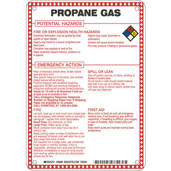 Picture of Brady B-120 Fiberglass Reinforced Polyester Rectangle White English Chemical Warning Sign part number 48890 (Main product image)