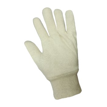 Global Glove C80R White Cotton/Jersey/Polyester Work Gloves - Wing Thumb - C80RJ