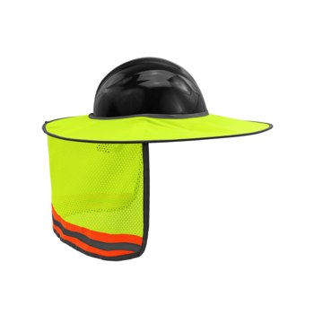Global Glove FrogWear HV Removable Hard Hat Sun Shade GLO-HNS1 - Size One Size - High-Visibility Yellow/Green - 29314