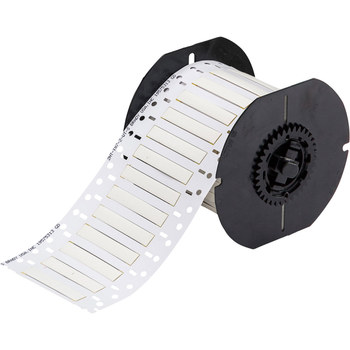 Brady PermaSleeve B33D-187-2-344 Die-Cut Printer Sleeve - 2 in x 0.335 in - Polyolefin - White - B-344 - 98182