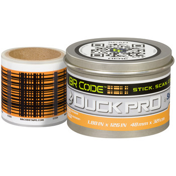 Shurtape Duck Pro BR Code 105639 Permanent Scannable Label - 1.88 in - Permanent Acrylic - Orange - SHURTAPE 105639