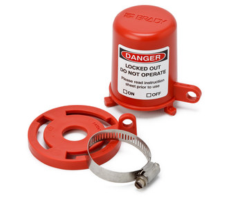 Picture of Brady Red Polypropylene Plug Valve Lockout (Main product image)