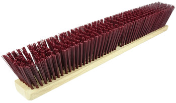 Weiler Green Works 423 Push Broom Head - 24 in - Recycled Plastic - Maroon - 42357