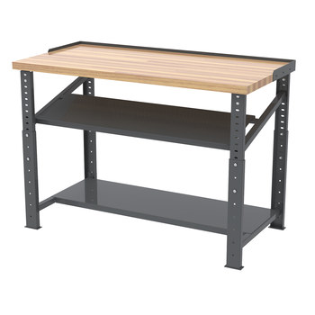 Picture of Akro-Mils RHWB3060GA RHWB Adjustable Gray Powder Coated 12 ga Adjustable Height Work Bench (Main product image)