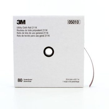 3M 211K Shop Roll 05010 - 1 in x 50 yd - Aluminum Oxide - 80 - Medium