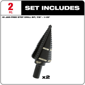 Milwaukee Step Drill Bit Set 48-89-9239 - High Speed Steel