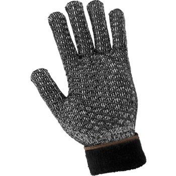 Global Glove T800HC Black Large Acrylic Work Glove - Silicone Palm & Fingers Coating - T800HC/LG