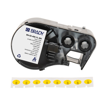Picture of Brady Black on Yellow Nylon Thermal Transfer M4-82-499-YL-BK Aggressive Adhesive Multi-Purpose Labels (Main product image)