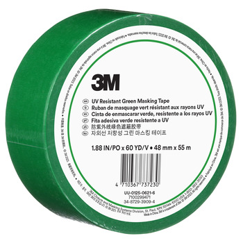 3M Green UV Resistant Masking Tape - 48 mm Width x 55 m Length