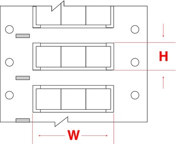 Picture of Brady Permasleeve White Heat-Shrinkable Polyolefin Thermal Transfer 2ZH-750-2-WT-3 Die-Cut Thermal Transfer Printer Sleeve (Main product image)