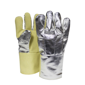 Picture of National Safety Apparel Yellow Regular Shell: 50% Fiberglass, 50% Meta and Para-Aramid Blend; Liner: 100% Nomex Aluminized Thermo Glove (Main product image)