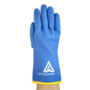 Ansell ActivArmr 97-681 Blue 8 Cold Condition Gloves - PVC Full Coverage Coating - 97-681/8