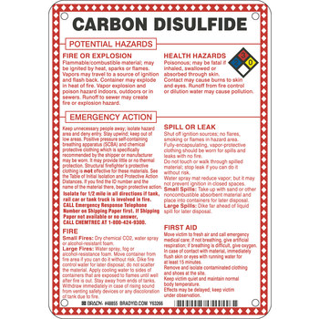 Picture of Brady B-120 Fiberglass Reinforced Polyester Rectangle White English Chemical Warning Sign part number 48855 (Main product image)