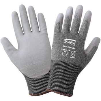 Picture of Global Glove Samurai Glove PUG-788 Salt & Pepper/Light Blue 2X-Small Tuffalene Cut-Resistant Gloves (Main product image)