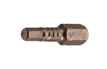 Vega Tools Impactech 6 mm Hex Insert Driver Bit P125H060A - 1/4 in-Hex Shank - S2 Modified Steel - 1 in Length - Gunmetal Bronze Finish - 02154