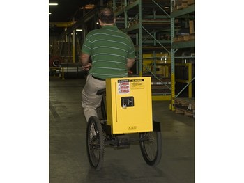 Justrite Sure-Grip EX Hazardous Material Storage Cabinet 890200, 2 gal, Steel, Yellow - 14503