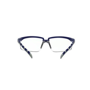 3M Solus 2000 Series Safety Glasses S2001AS-BLU - Anti-Scratch Clear Lens - Blue/Gray Ratcheting Temples