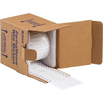 Brady PermaSleeve 3FR-125-2-WT-S Die-Cut Printer Sleeve - 2 in x 0.235 in - Polyolefin - White - B-344 - 91692