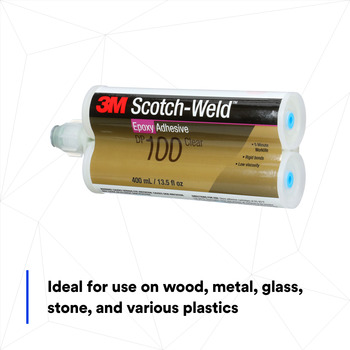 3M Scotch-Weld DP100 Clear Two-Part Epoxy Adhesive - Base & Accelerator (B/A) - 200 ml Cartridge - 87260