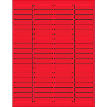 Tape Logic LL171RD Rectangle Laser Labels, 1/2 in x 1 15/16 in, Permanent  Acrylic, Fluorescent Red