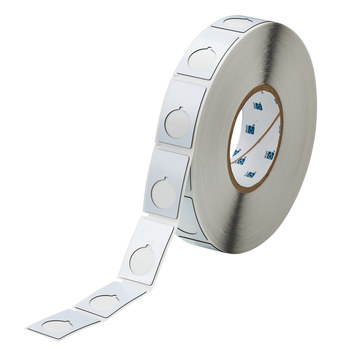 Picture of Brady White Polyester Thermal Transfer THTEP-168-593-.5 Die-Cut Thermal Transfer Printer Label Roll (Main product image)
