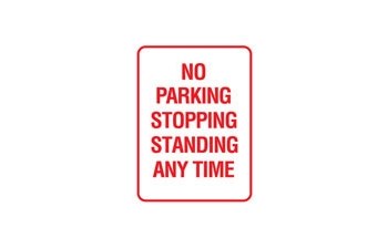 Picture of Brady Aluminum Rectangle White English Parking Restriction, Permission & Information Sign part number 103736 (Main product image)