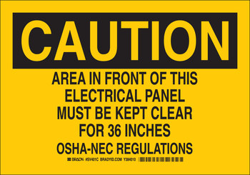 Picture of Brady Prinzing B-302 Polyester Rectangle Orange English Electrical Safety Sign part number SV401C (Main product image)