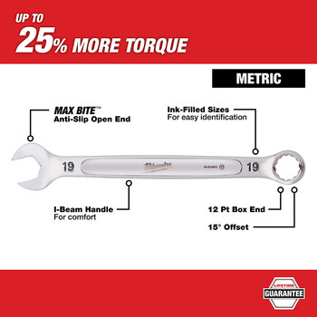 Milwaukee 48-22-9515 Combination Wrench Set - Chrome Vanadium Steel
