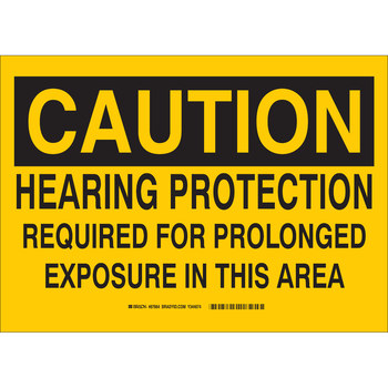Picture of Brady B-120 Fiberglass Reinforced Polyester Rectangle Yellow English PPE Sign part number 87664 (Main product image)