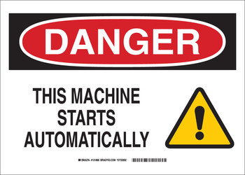 Picture of Brady B-302 Polyester Rectangle White English Equipment Safety Sign part number 131868 (Main product image)