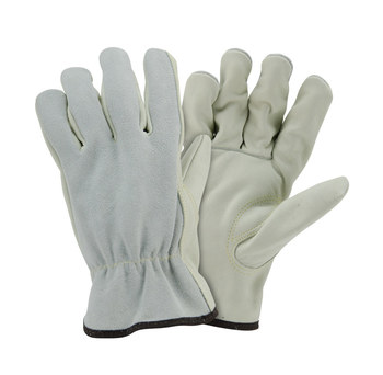 Picture of West Chester 993K Gray/Tan Small Grain, Split Cowhide Kevlar/Leather Driver's Gloves (Main product image)