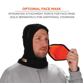 Ergodyne N-Ferno 6882 Black Banox FR3 Cotton Cold Weather Head Liner - 720476-16882