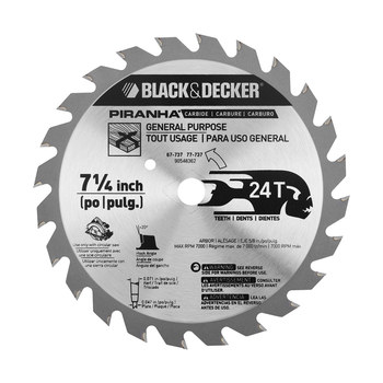 Black & Decker Piranha Circular Saw Blade 67-737, 7 1/4 In Diameter ...