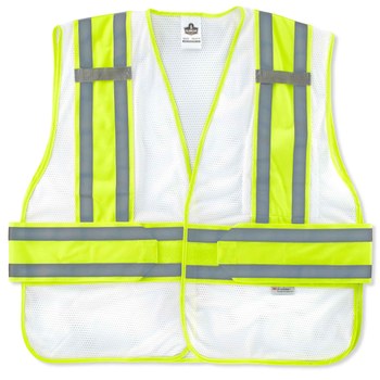 Picture of Ergodyne Glowear 8240HL White Medium/Large Polyester Mesh High-Visibility Vest (Main product image)